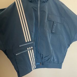 Nylon track blue jacket